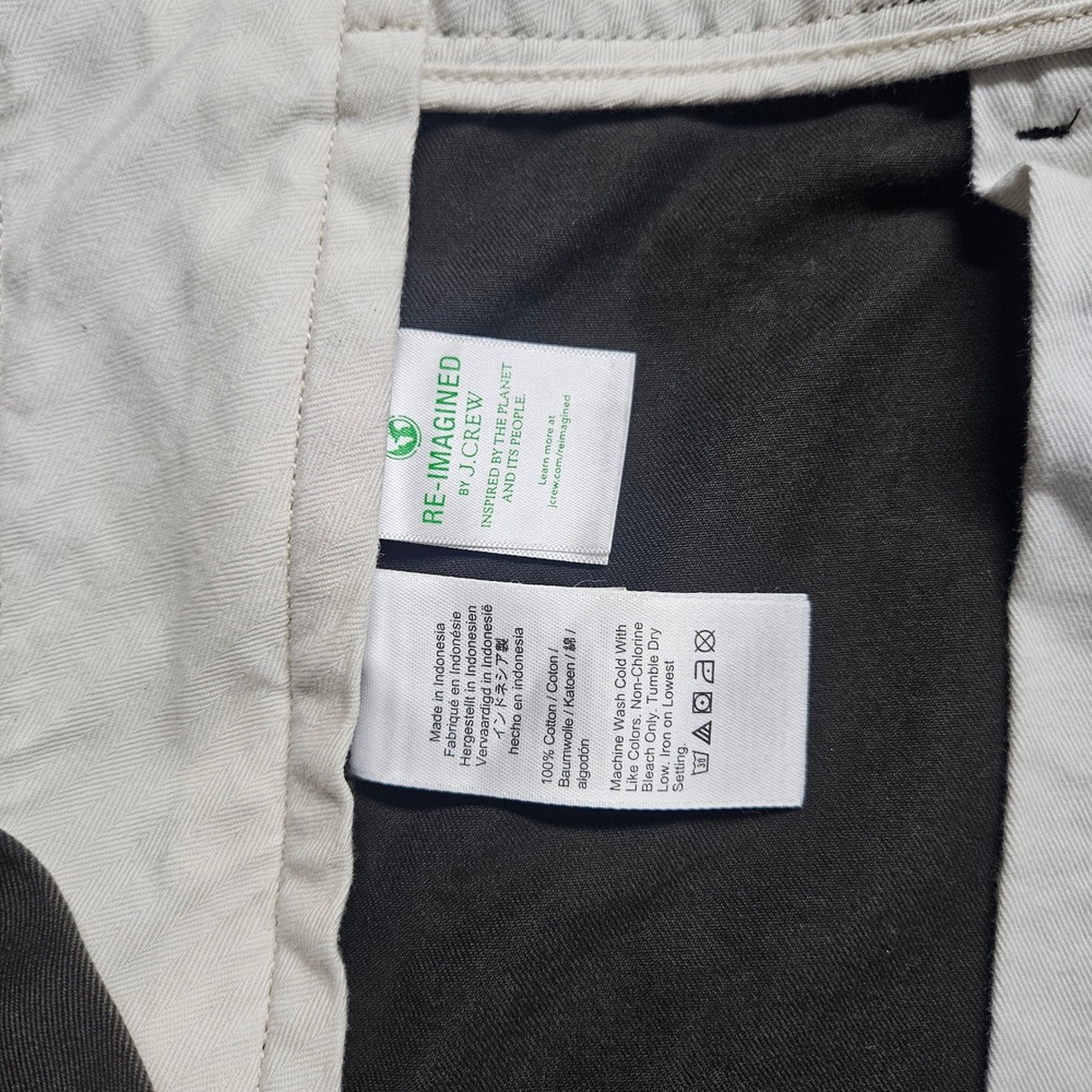 J.Crew Oarsmen Broken-In Straight Pants Mens 38x32 Brown Chino Trousers Cotton - Picture 9 of 10